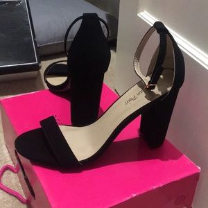 Black High Heel Pump Sandals